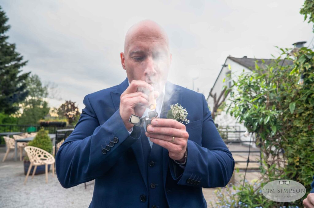 best man with cigar