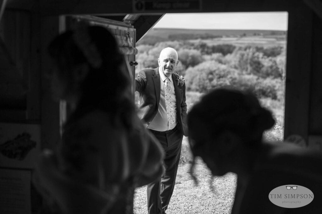 father and bride preparations 