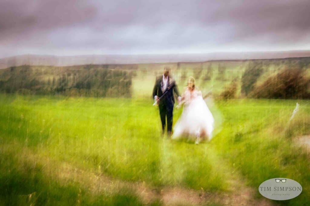 Abstract wedding couple